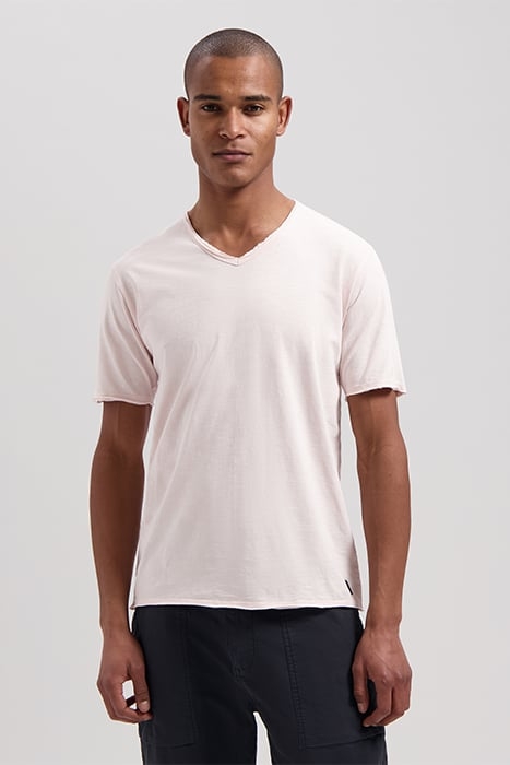 BASIC V-NECK TEE SLUB JERSEY PEARL 1