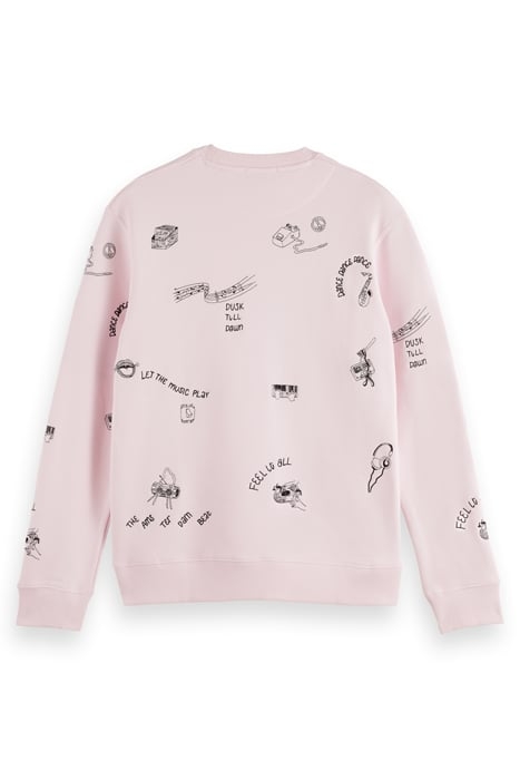 ALLOVER EMBROIDERED SWEATSHIRT PINK CLOUD 5