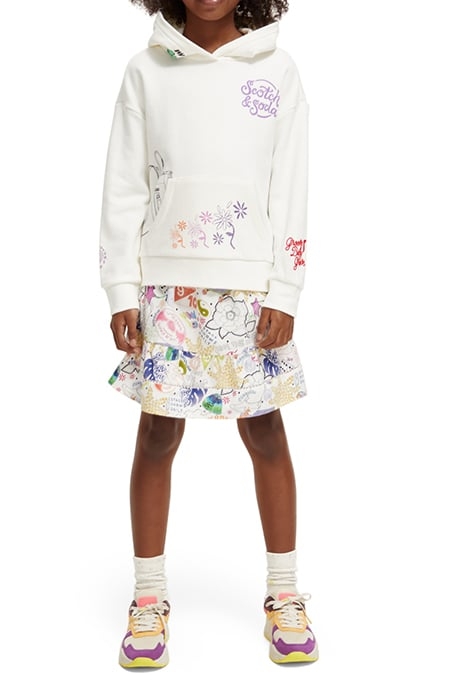 LOOSE-FIT ARTWORK HOODIE OFF WHITE 2