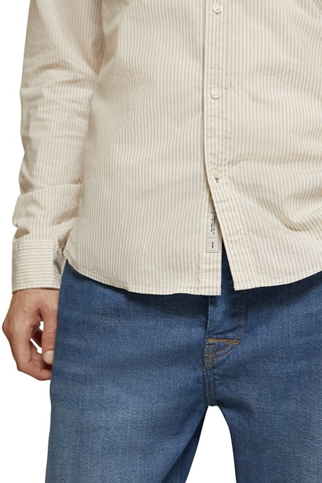 ESSENTIAL STRIPE POPLIN SHIRT MYSTIC PINK WHITE STRIPE 7