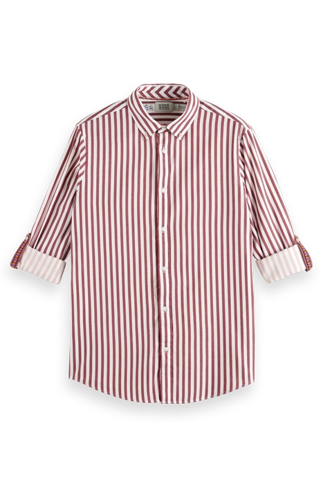 REGULAR FIT STRIPED SHIRT JAM WHITE STRIPE 7