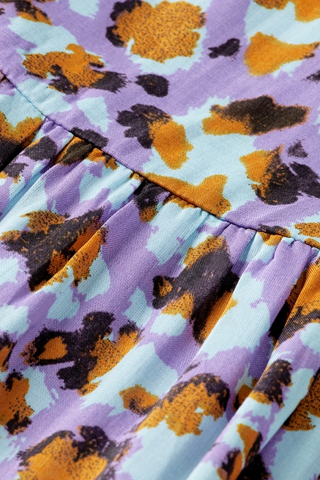 ALL-OVER PRINTED LEOPARD PANEL DRESS FLORAL LEOPARD 8