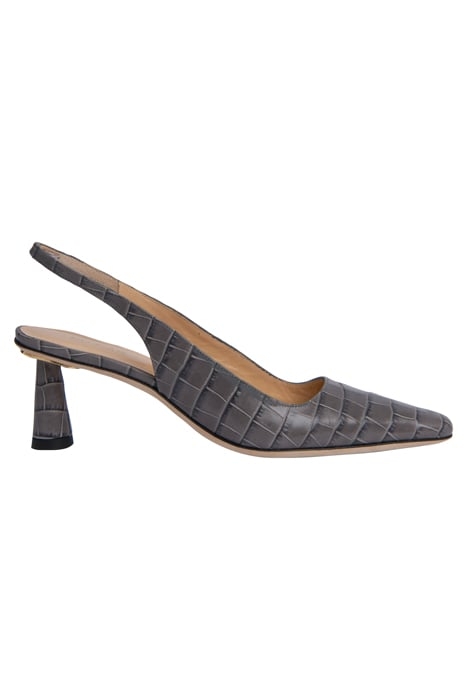 DIANA GREY CROCO EMBOSSED LEATHER 1