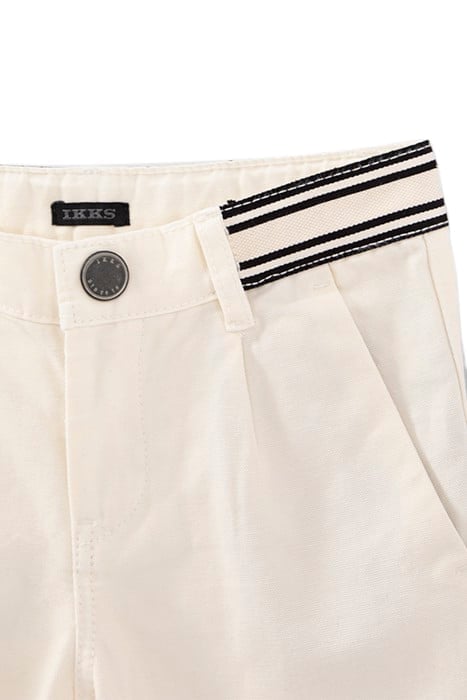BOY'S ECRU BERMUDA SHORTS WITH STRIPED WAISTBAND 4