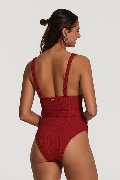 AMY SWIMSUIT RIVIERA STRUCTURE OCHRE BROWN 2