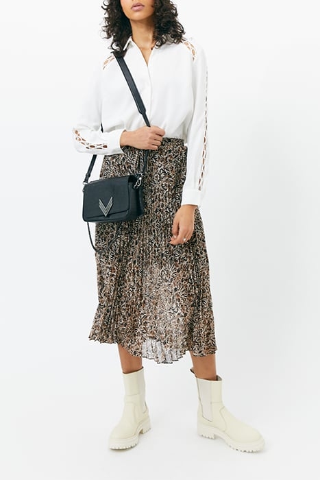 ARABESQUE PRINT PLEATED MIDI SKIRT 4