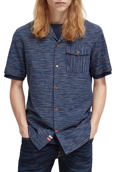 SPACED-OUT HORIZONTAL STRIPE SHIRT MULTI BLUE STRIPE 1