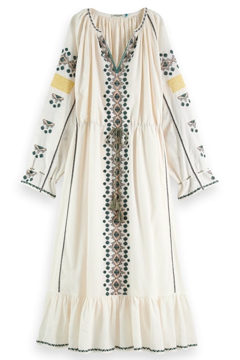EMBROIDERED MAXI DRESS ECRU 4