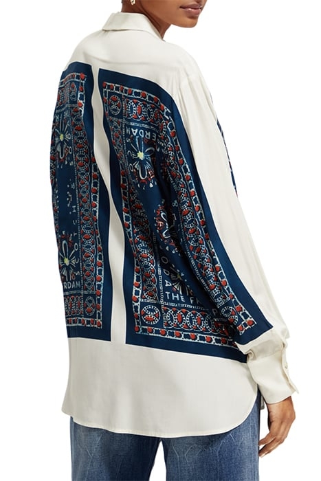 RELAXED FIT SHIRT WITH BANDANA PRINT B SIDES BANDANA MARINE 2