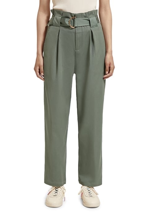 DAISY - HIGH RISE STRAIGHT LEG PAPER BAG PANT SEAWEED 1