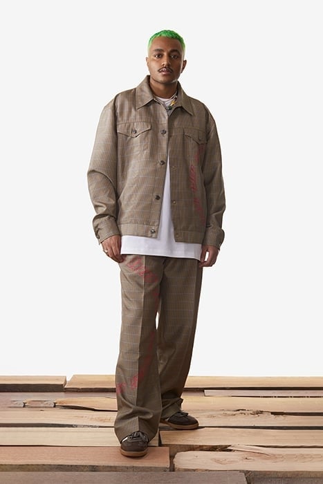 SAND CHECKED KEANU PANTS SAND CHECK 1