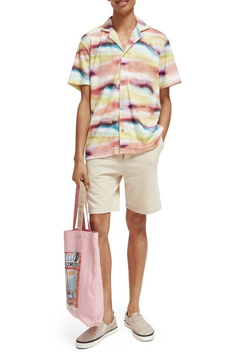 AOP TOWELING SHIRT BLURRED LANDSCAPE PINK 3