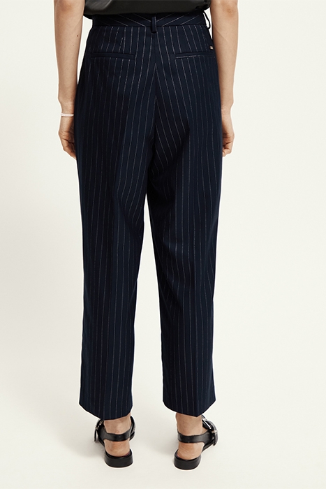 FRONT PLEAT PINSTRIPE BOYFRIEND PANT NIGHT PINSTRIPE 2