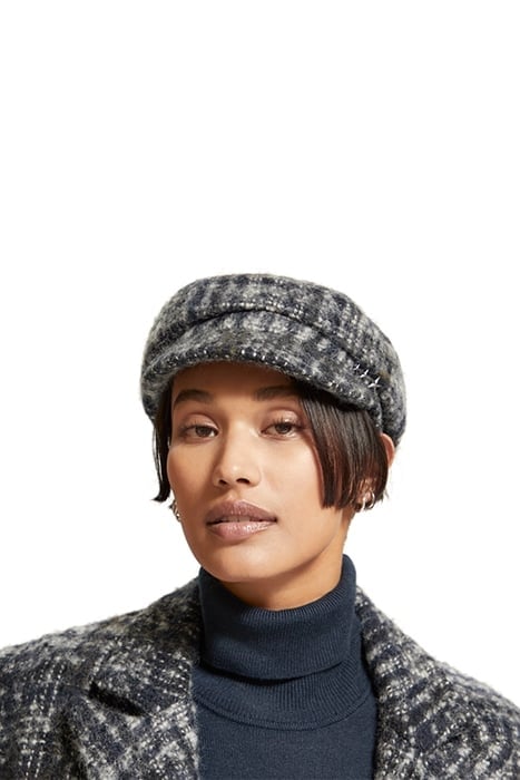 BAKER BOY BLU CHECK HAT NIGHT 2