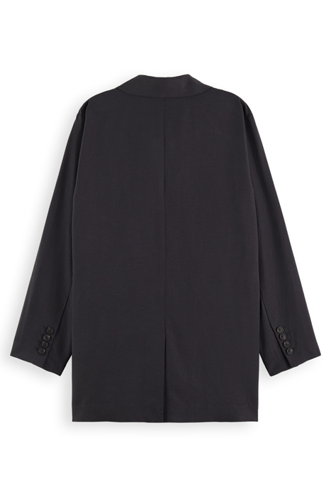 DRAPEY DOUBLE BREASTED BLAZER CHARCOAL 5