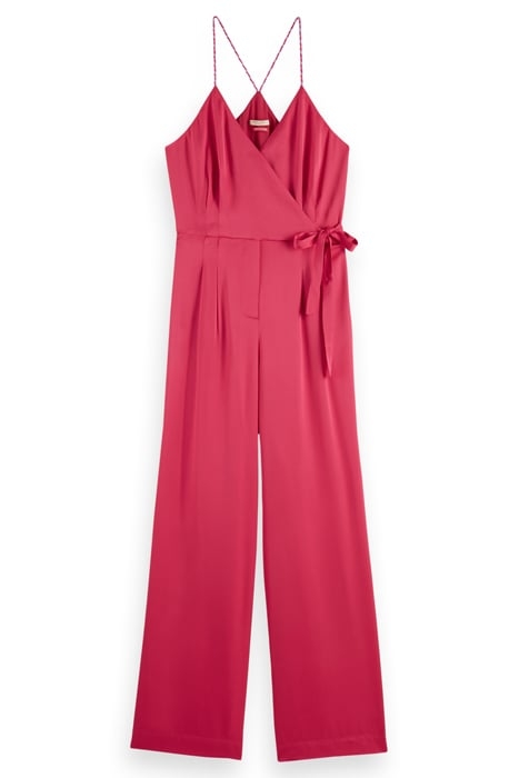 WAISTED BELT DETAIL JUMPSUIT POP PINK 3
