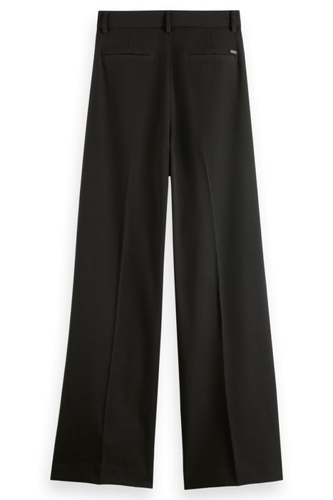 ROSE - PLEATED HIGH RISE WIDE LEG GABARDINE PANT EVENING BLA 5