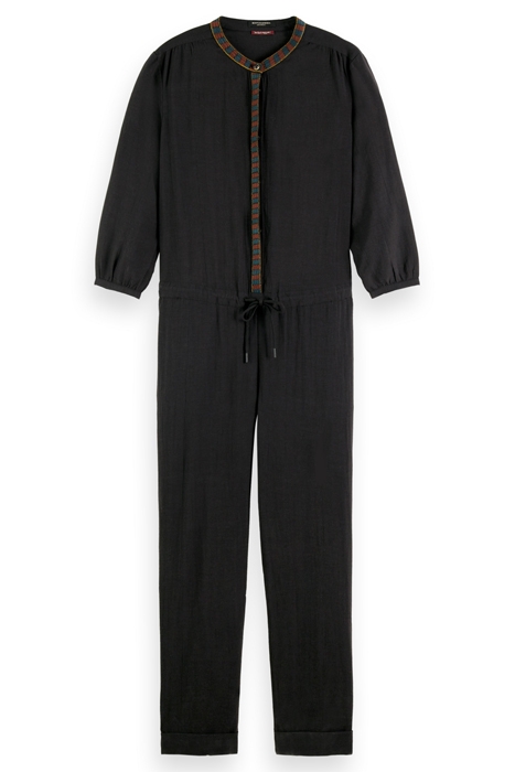 JUMPSUIT WITH ARROW HEAD TRIM EVENING BLACK 3