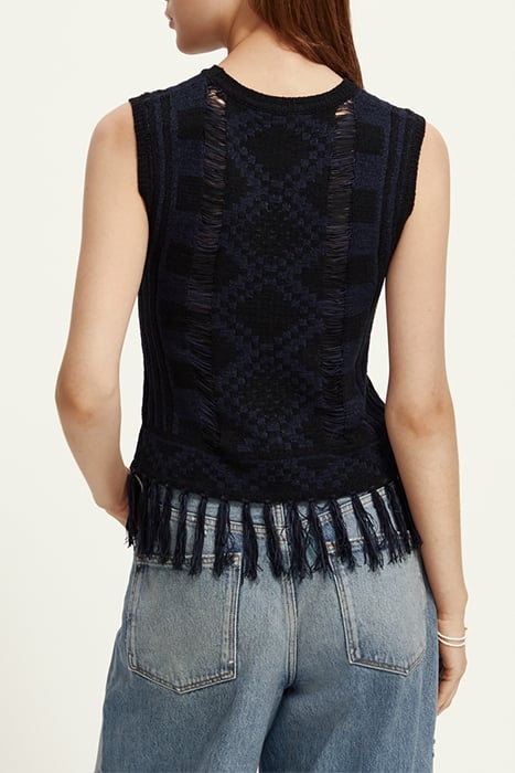 FRINGE HEM KNITTED TANK TOP NIGHT 2