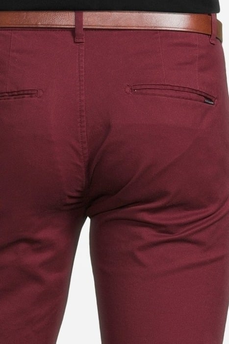 ZALANDO MOTT - CLASSIC SLIM FIT CHINO WITH BELT (NEW) BORDEA 5