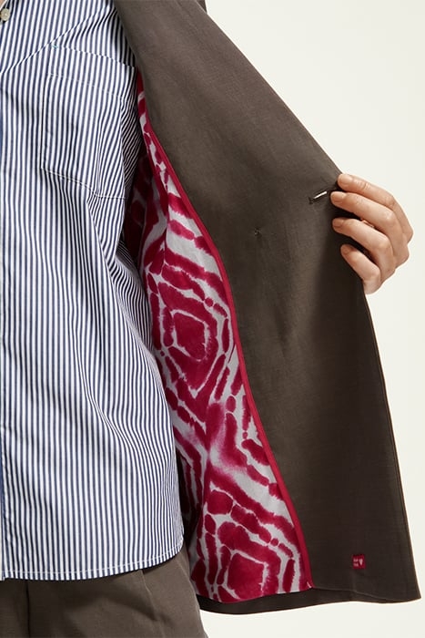 DRAPEY DOUBLE BREASTED BLAZER DARK TAUPE 7