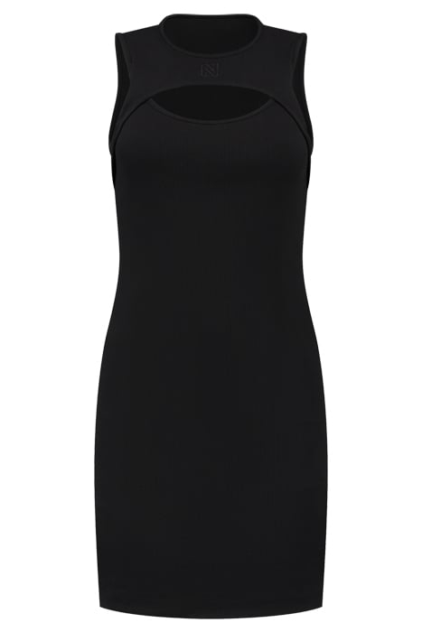 CUTOUT SLEEVELESS DRESS BLACK 1