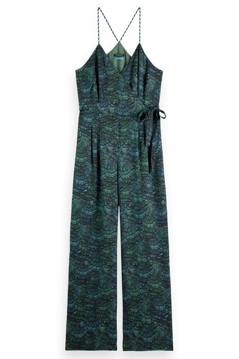 WAISTED BELT DETAIL JUMPSUIT FEATHER BOTTLE GREEN 3
