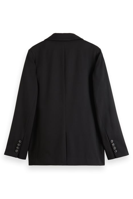 GABARDINE BOYFRIEND SINGLE BREASTED BLAZER EVENING BLACK 5
