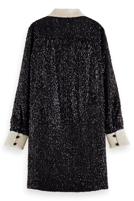 SEQUIN MINI DRESS BLACK 5