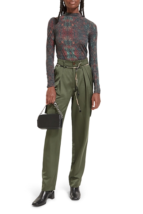 FAYE - HIGH RISE RELAXED TAPERED LEG PAPER BAG UTILITY PANT 3