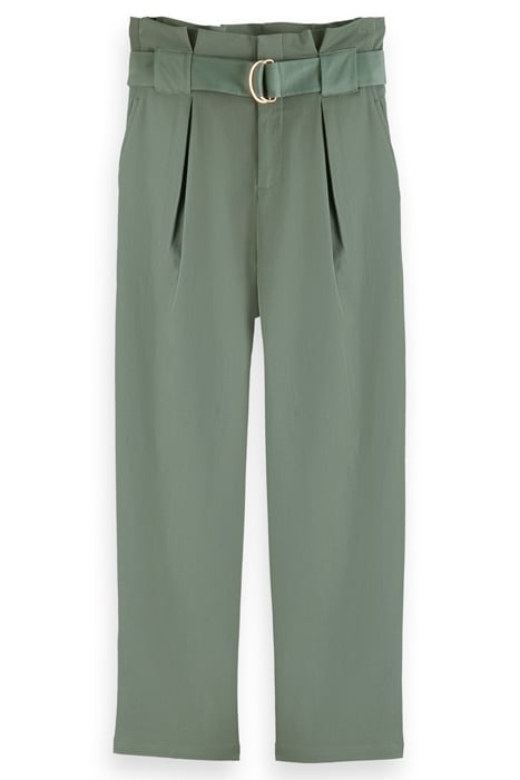 DAISY - HIGH RISE STRAIGHT LEG PAPER BAG PANT SEAWEED 4