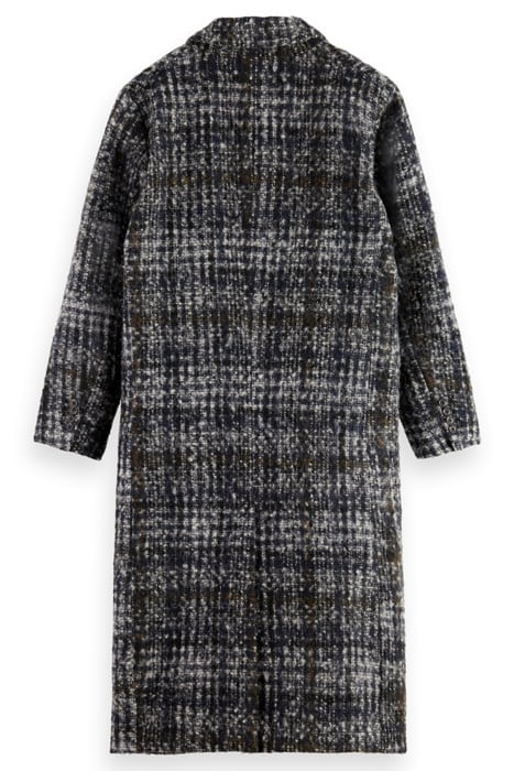 DOUBLE BREASTED COAT IN A BLUE CHECK NIGHT 5