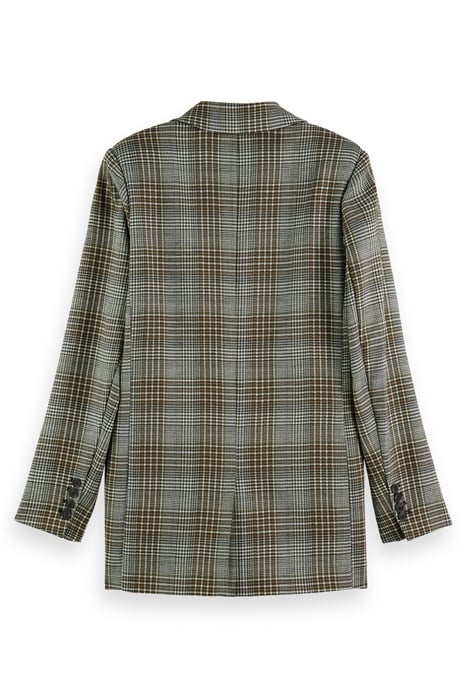 WOOL BLEND SINGLE BREASTED BOYFRIEND BLAZER PRINCE OF WALES 2