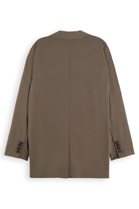 DRAPEY DOUBLE BREASTED BLAZER DARK TAUPE 5