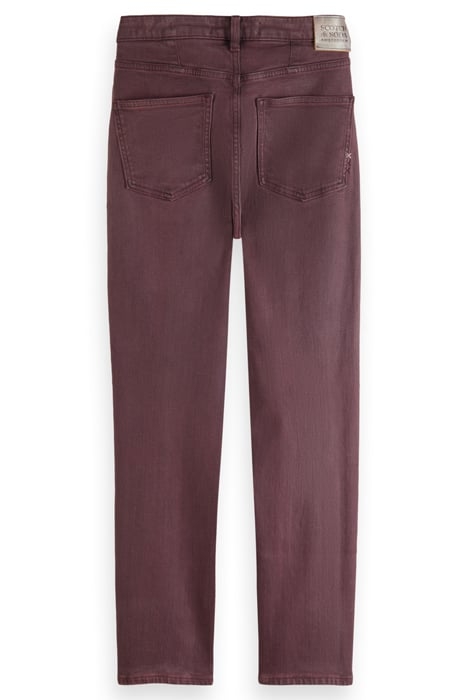 HIGH FIVE SLIM JEANS — COATED COLOURS BORDEAUX 2