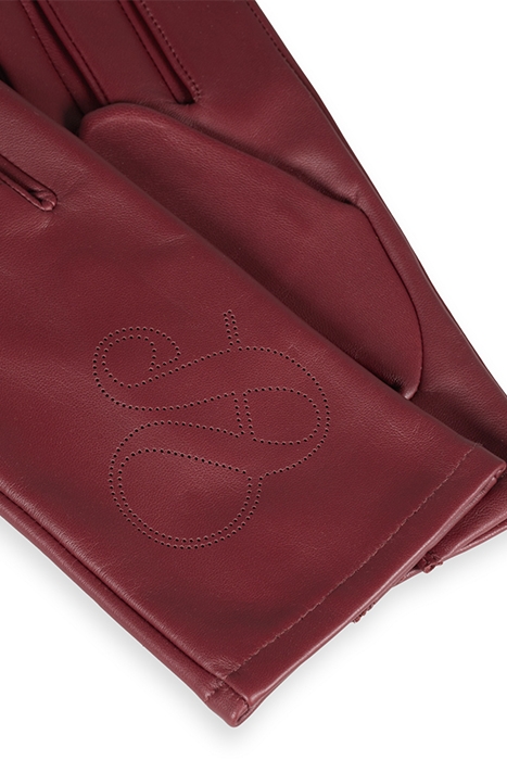 PERFORATED LOGO GLOVES BORDEAUX 4