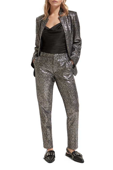 BLAZER IN MIXED SEQUINS BLACK 6