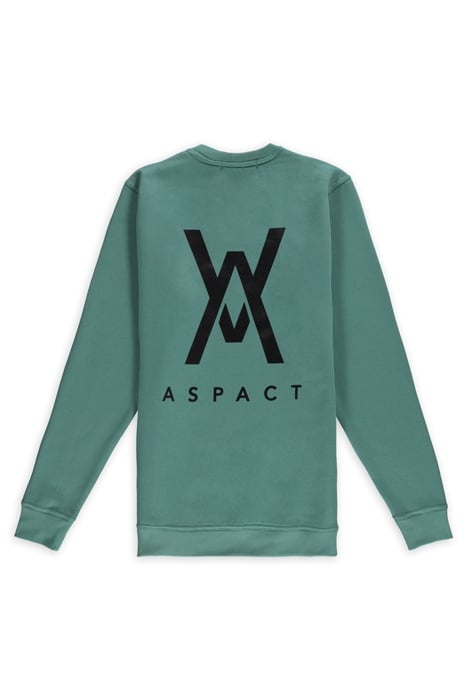 ASPACT BACK LOGO SWEATER BERYL GREEN 2