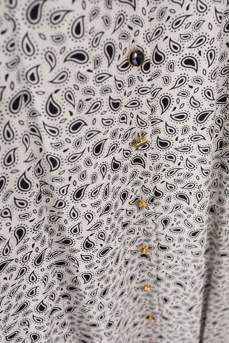 CASHMERE PRINT WHITE DRESS 6