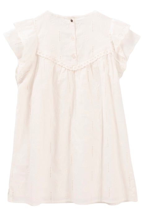 GIRLS’ OFF-WHITE DRESS WITH LACE AND EMBROIDERY 3