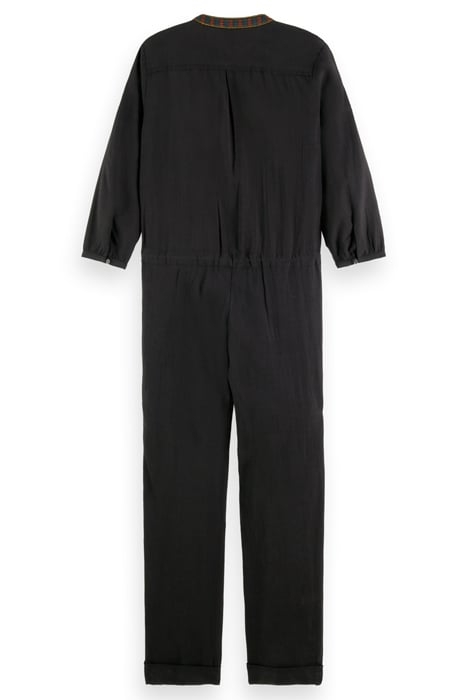 JUMPSUIT WITH ARROW HEAD TRIM EVENING BLACK 4