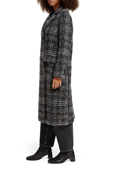 DOUBLE BREASTED COAT IN A BLUE CHECK NIGHT 6