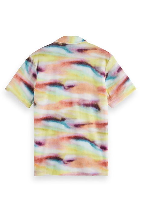 AOP TOWELING SHIRT BLURRED LANDSCAPE PINK 5