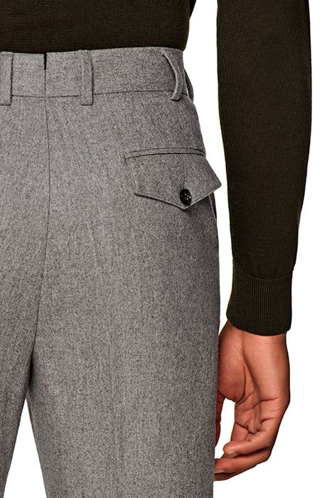 TAUPE WIDE LEG TAPERED BLAKE TROUSERS 7