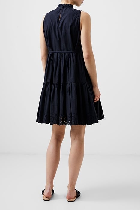 TIERED BRODERIE MIX DRESS BLACK 3