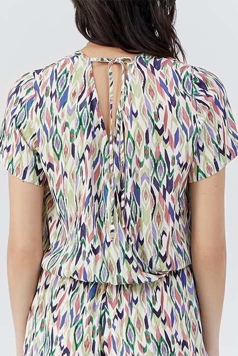 ECRU IKAT DIAMOND PRINT JUMPSUIT 6