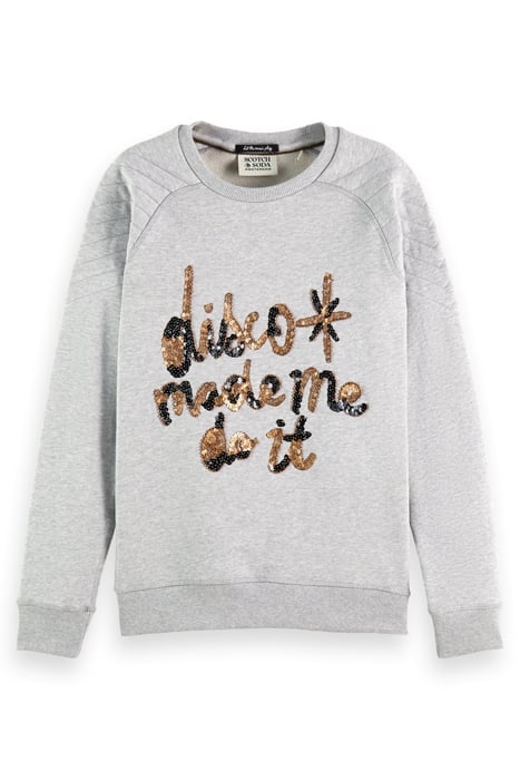 COTTON IN CONVERSION SEQUIN DETAIL QUILTED RAGLAN SWEATSHIRT 4