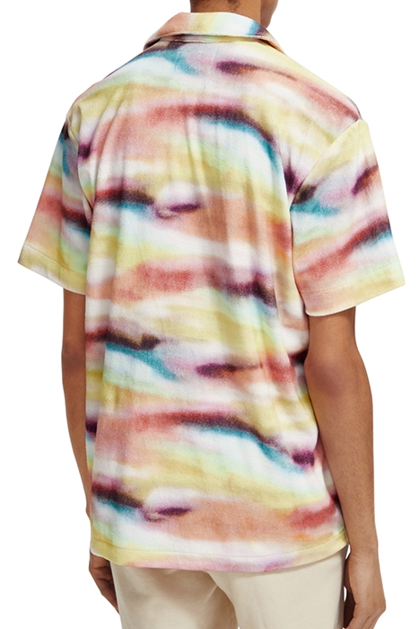 AOP TOWELING SHIRT BLURRED LANDSCAPE PINK 2