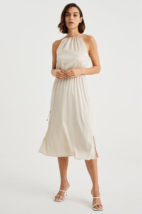 DRESS MID LENGTH BEIGE 1