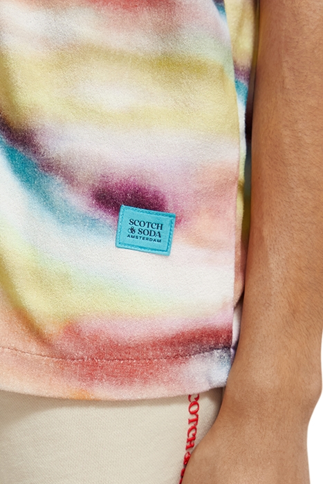 AOP TOWELING SHIRT BLURRED LANDSCAPE PINK 6